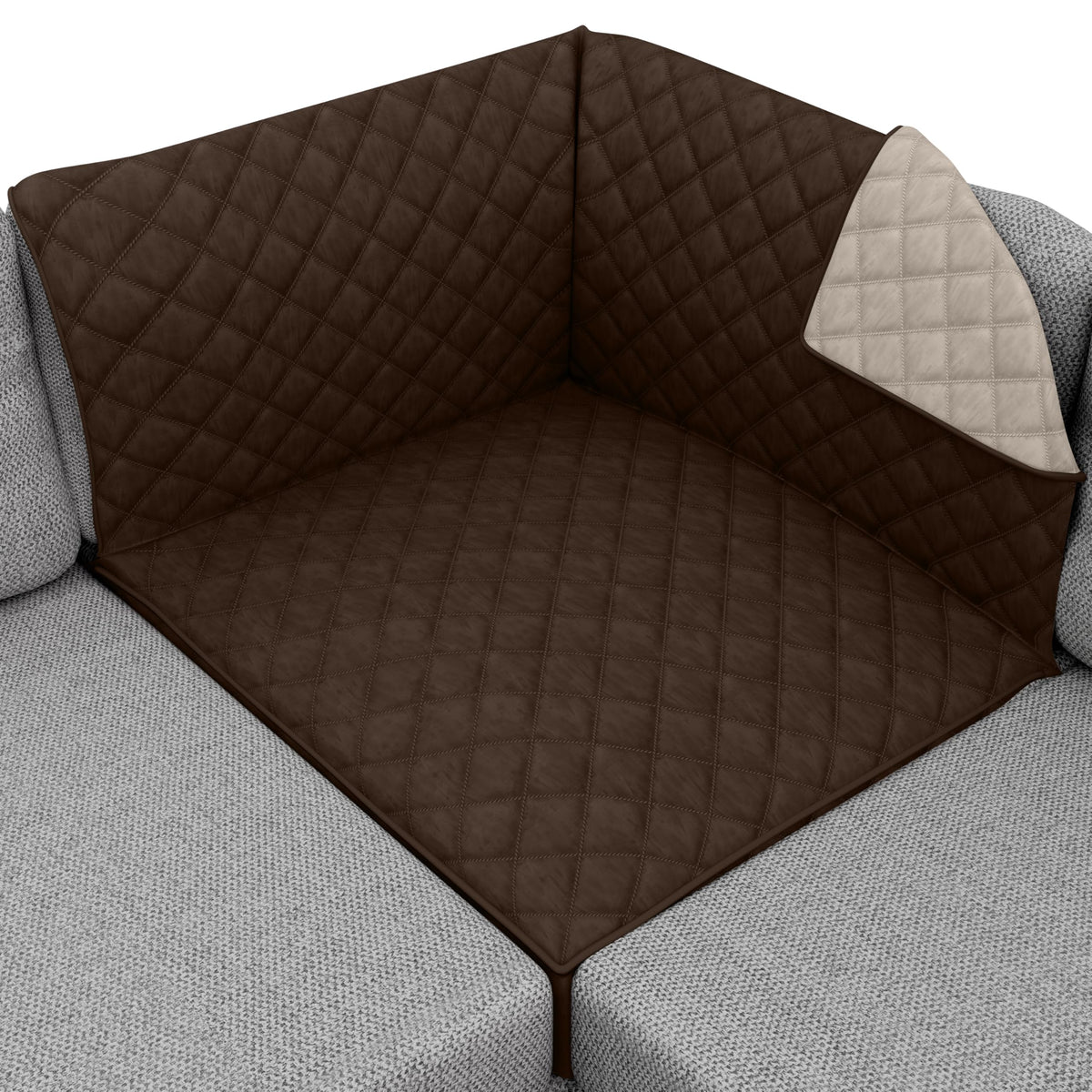 Sofa Shield® Couch Sofa Slip Cover for Dogs with Strap, Navy Sand