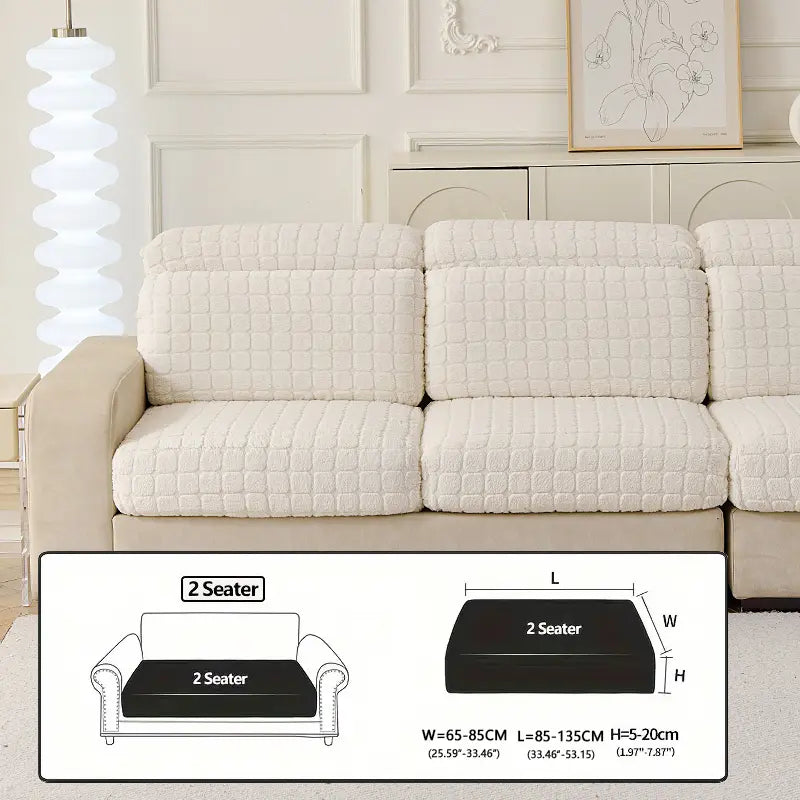 Elastic Couch Cover with Drawstring Design, Soft Removable Washable Sofa Pad, Dust-Proof Anti-Slip Split Sofa Set, Sofa Slipcover