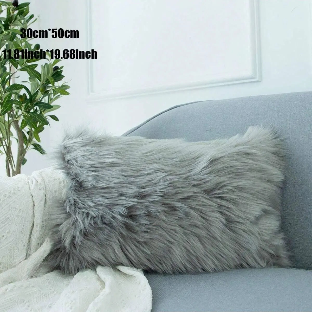 Valentine's Day Faux Wool Plush Pillow Cover, Soft Comfortable Non-Shedding Furry Cushion Cover, Washable Foldable Detachable Cover for Living Room and Bedroom Decor, Bedroom Decorative Accessories #GLOBAL PICKS