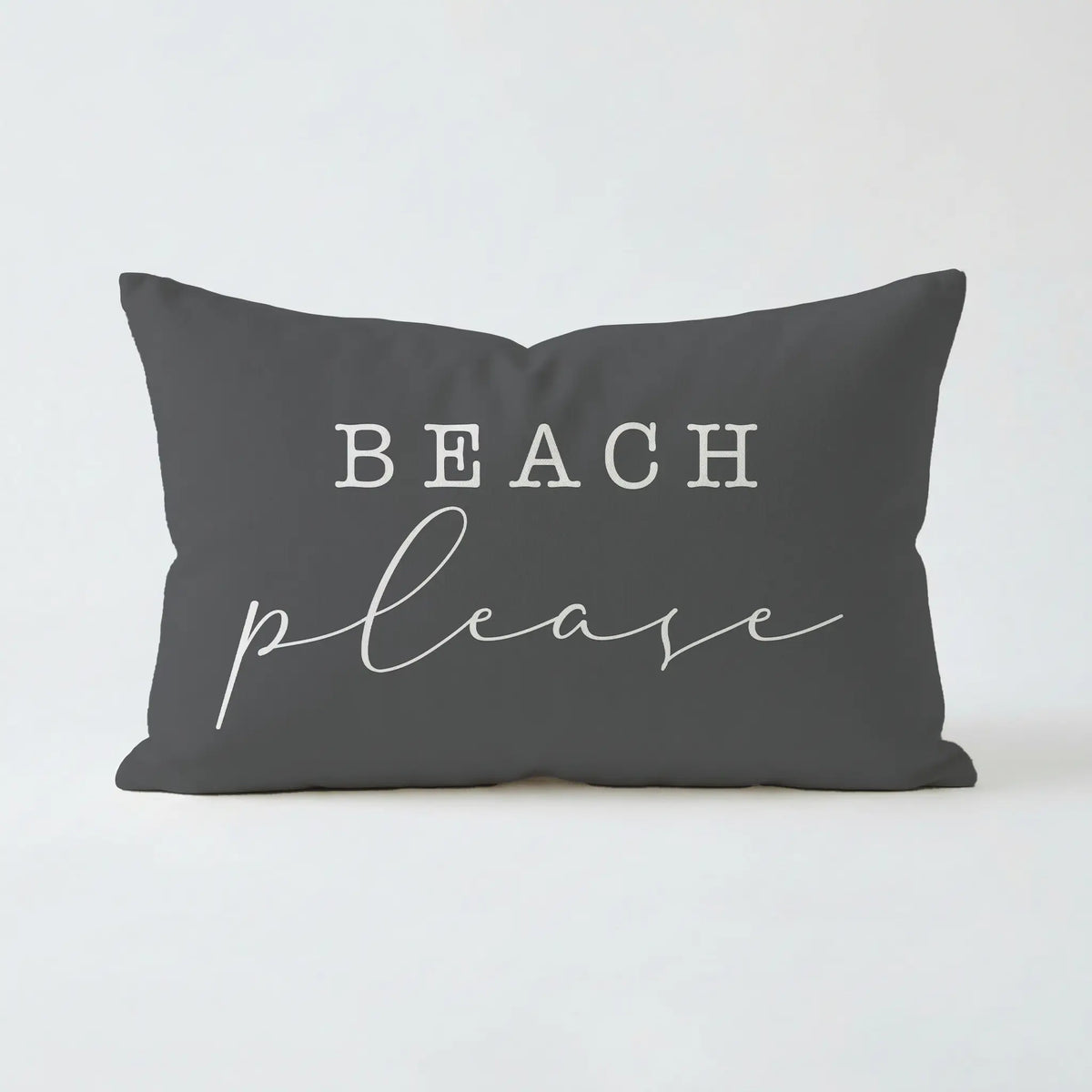 Beach Please Pillow, Indoor Outdoor Throw Pillow with Insert, Beach House Decor, Coastal Gift, Summer Patio Pillow, Beach Lover Gift