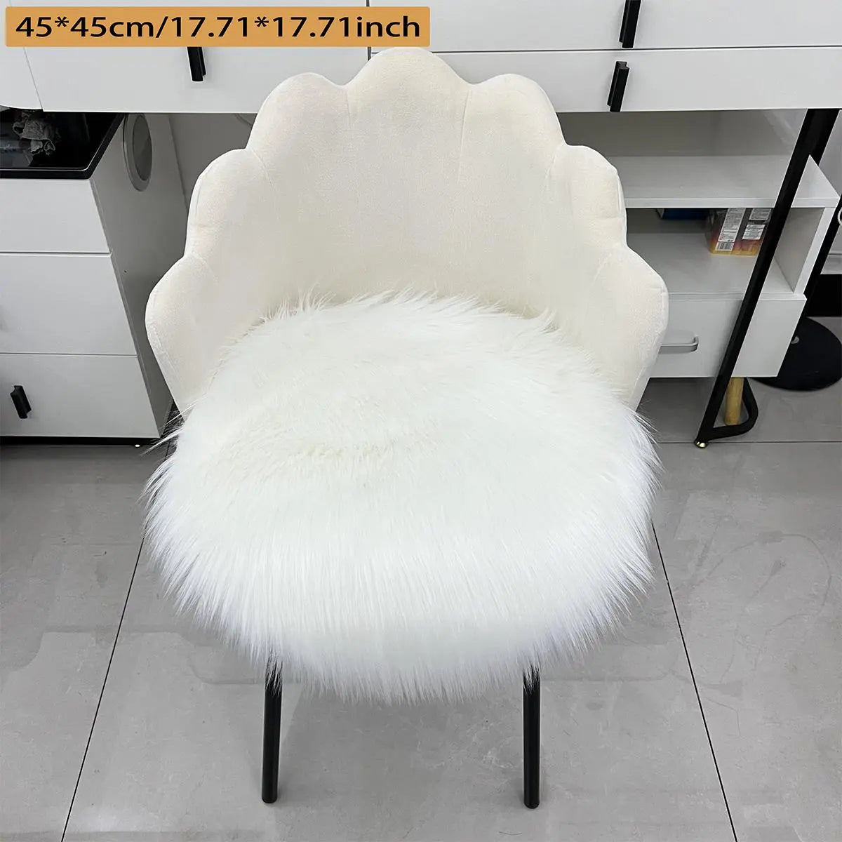 Creative Faux Wool Long Plush Rug for Living Room Coffee Table Sofa Bedside, Soft Fluffy Carpet Mat for Bedroom Window Seat Furry Soft Rugs, Shaggy Fuzzy Rugs, Decorative Fluffy Rug