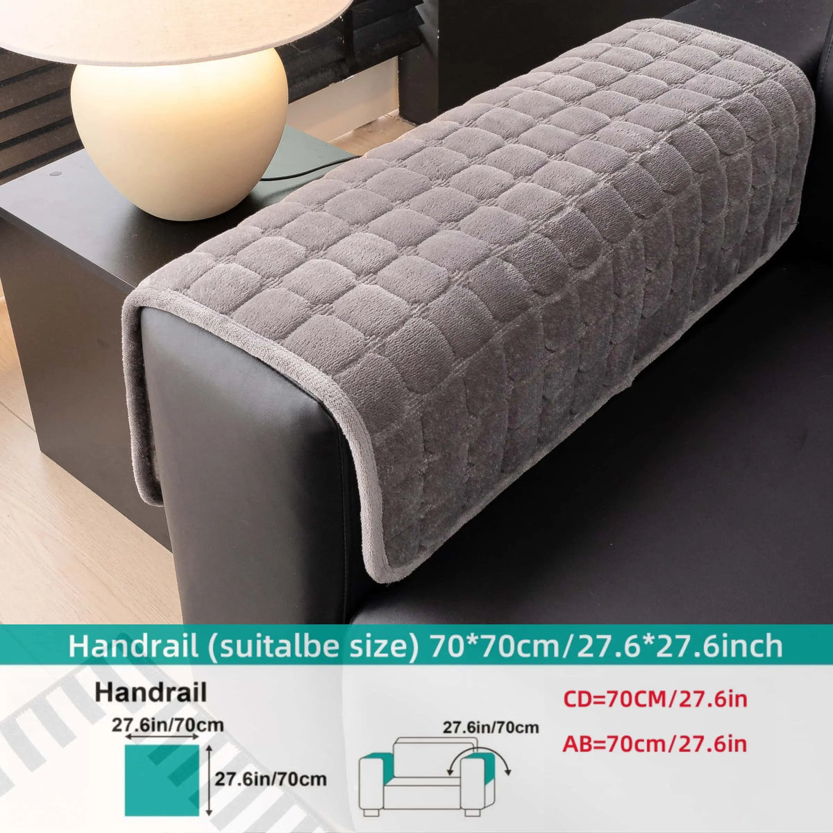 Solid colour Thick Plush Sofa couch cover, 1 PC Quilted Non Slip Washable Couch Cushion Cover Pad, Pet-Friendly Soft Velvet Sofa Protector, for Armchair, Loveseat, Sectional & Multi-Seater Sofas, Modern Cozy Living Room Decor, Sofa Slipcover.