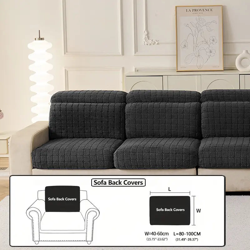 Elastic Couch Cover with Drawstring Design, Soft Removable Washable Sofa Pad, Dust-Proof Anti-Slip Split Sofa Set, Sofa Slipcover