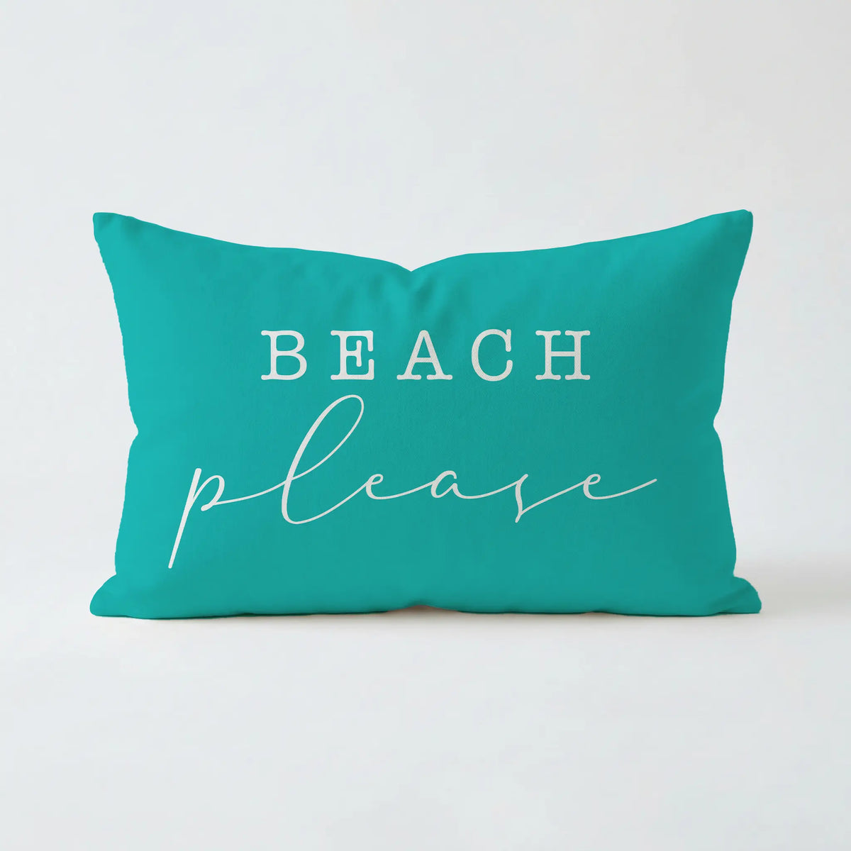 Beach Please Pillow, Indoor Outdoor Throw Pillow with Insert, Beach House Decor, Coastal Gift, Summer Patio Pillow, Beach Lover Gift